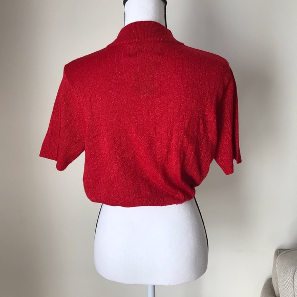 UO Urban Renewal Red Crop Top - Picture 4 of 4